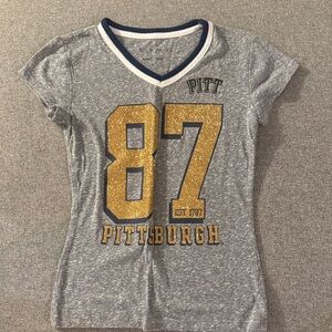 Pitt Pittsburgh Gray and Gold T-Shirt